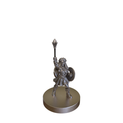 Selune Cleric with Mace by Vae Victis in 32 mm White Bronze