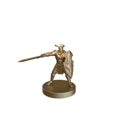 Helmed Barbarian Sword   Shield by Epic Miniatures