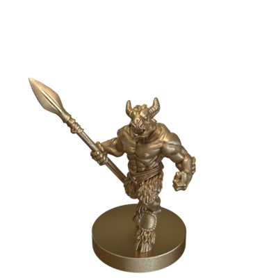 Beastman with Spear by Duncan Shadow
