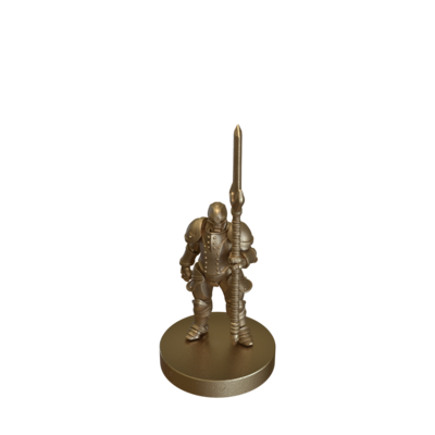 Warforged Fighter 1 With Spear by Duncan Shadow