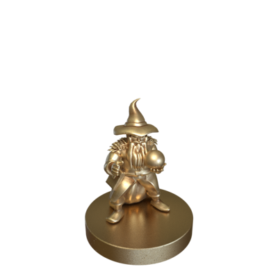 dwarf wizard with orb by mz4250