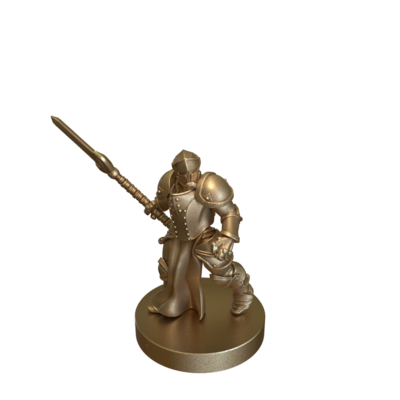 Warforged Fighter With Spear by Duncan Shadow