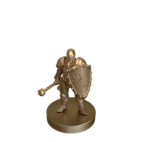 Warforged Fighter 2 With Shield And Mace by Cast N Play