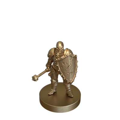 Warforged Fighter 2 With Shield And Mace by Duncan Shadow