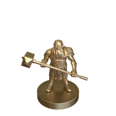 dwarf barbarian with a maul by mz4250