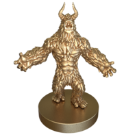 Yeti Roaring v2 by Epic Miniatures in 32 mm Ancient Bronze