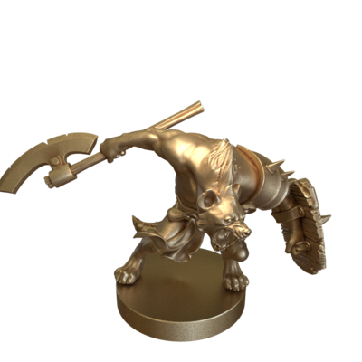 Gnoll A by Manuel Boria in 32 mm Ancient Bronze