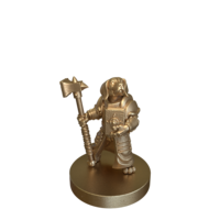 Beagle Cleric with Warhammer and Spell Book by Polly Grimm