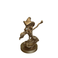 Witch of Raven Hold on Broomstick with Hat by Print N Paint Miniatures
