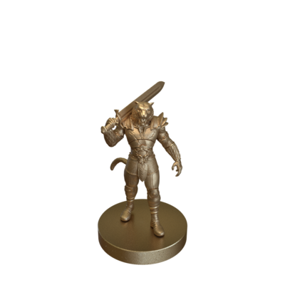 Tabaxi Fighter General by Epic Miniatures