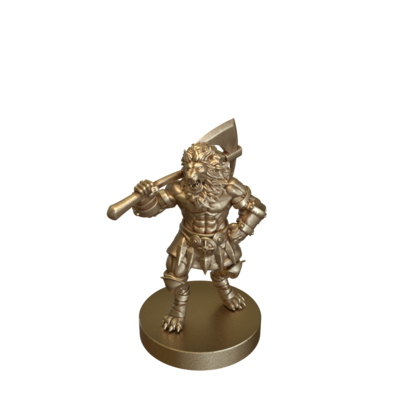 Tabaxi Lion Barbarian by Epic Miniatures