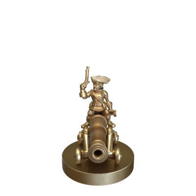 Gnome Male Artillerist Artificer on a cannon by mz4250