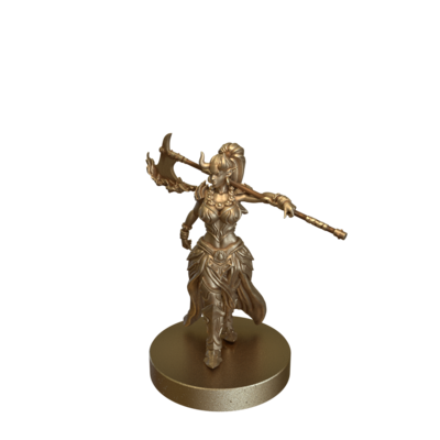 Efreeti Female Flame Axe by Epic Miniatures