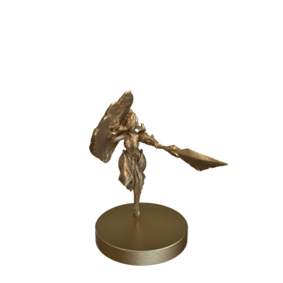 Gaia Shield Maiden Attacking by Epic Miniatures